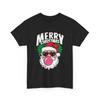 Funny Christmas T Shirt Merry Santa Blowing Holiday Xmas