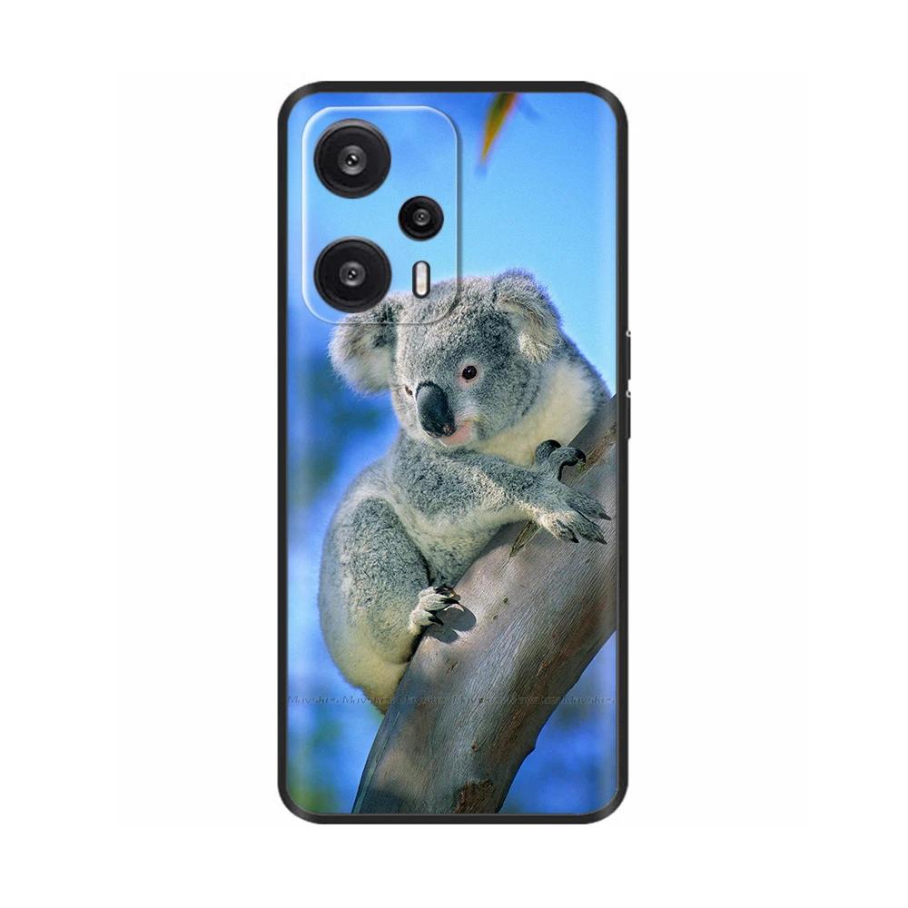 Black Silicone Case For Xiaomi Poco F5 Case For Poco F5 Pro Printed Phone Cover for Xiaomi Poco F5 5G PocoF5 Shockproof Shell
