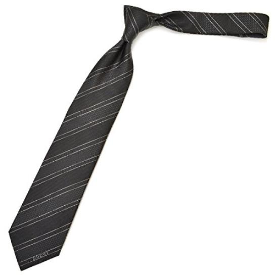 Gucci Logo Line Stripe Tie 8cm Blade Egc17w001 4B002 (Size Width) (499694 1000 Black)