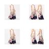 Beautiful Lady Women Floral Summer Beach Boho Style Long Chiffon Dress For Parties And Evenings