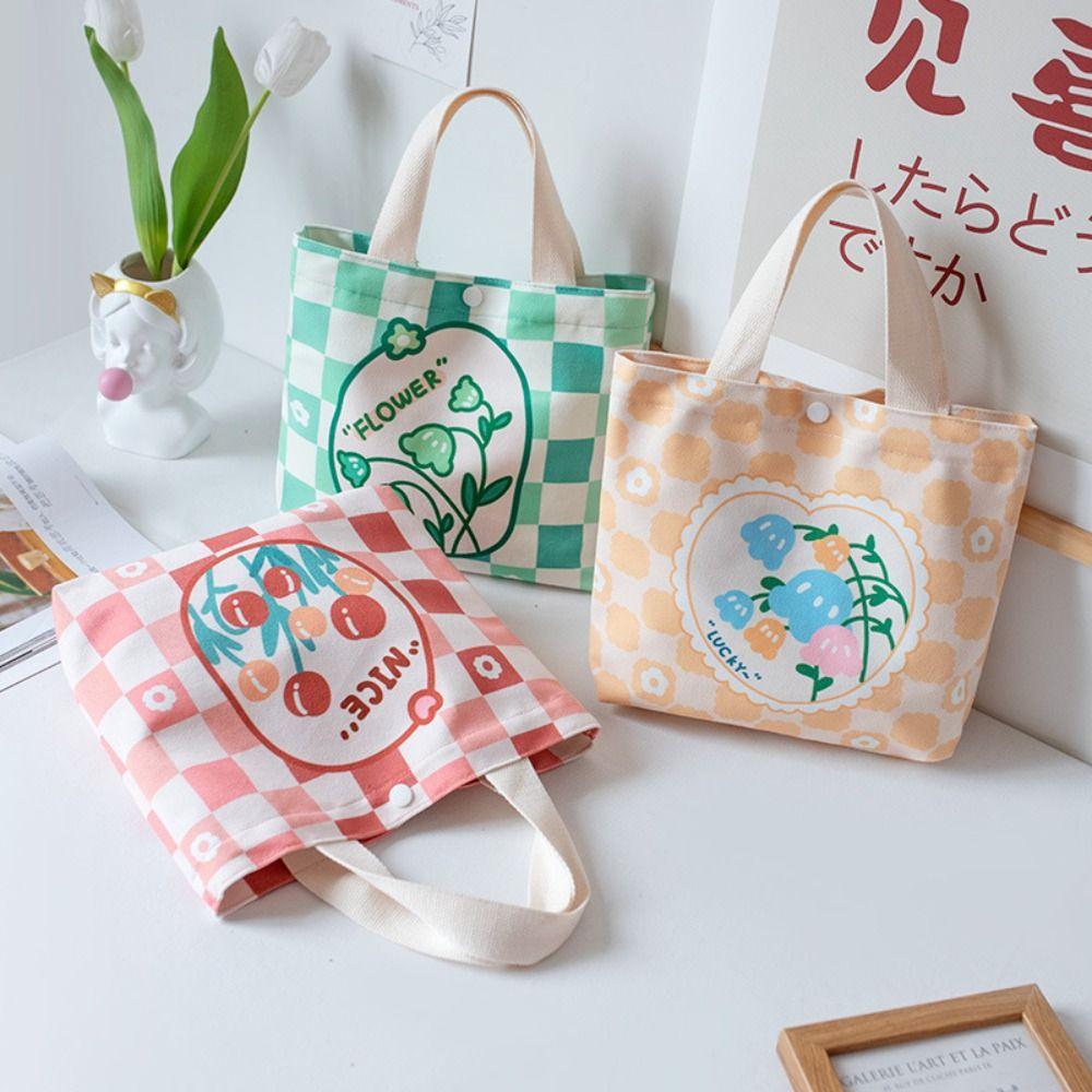 

Tulip Flower Shoulder Bag Dog Cartoon Canvas Handbag Storage Bag Travel