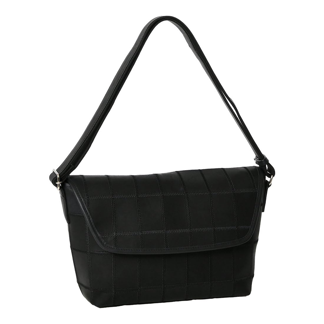 

DPC271 Shoulder Bag A4 Compatible Panel Leather Patchwork Magnetic Closure Black [Tryon] Men s чорний