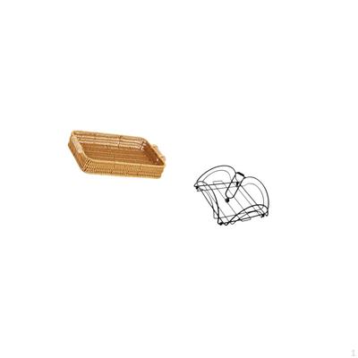 Woven Fruit Basket Snack Bowl And Bread Plate for Desktop with Paper Napkin Holder Table Storage