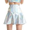 Women's Casual Fashion Shiny Flared Pleated A-Line Mini Skirt