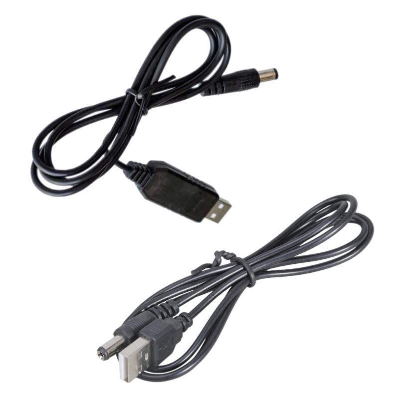 Functional USB to DC5521 Step Up Converters Cable 5V to 9V/12V Power Supply Cable for DIY Projects Networking Devices