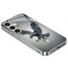 Glass Crystal Eagle Silver Electroplated Glass Phone Case For Samsung Galaxy S25 Ultra S24 S23 S22 Plus Hard Shockproof Cover