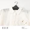 ELLE Women's Embroidered Tie-Front Long Sleeve Shirt