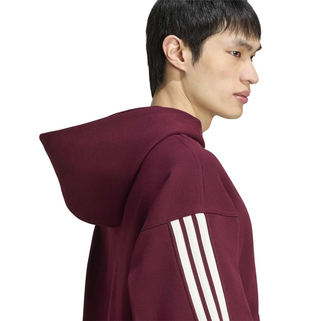 KIT Sweat Hoodie CT626 L [Adidas] 3-Stripes Full-Zip Men's Maroon/Off-White (KW2397)