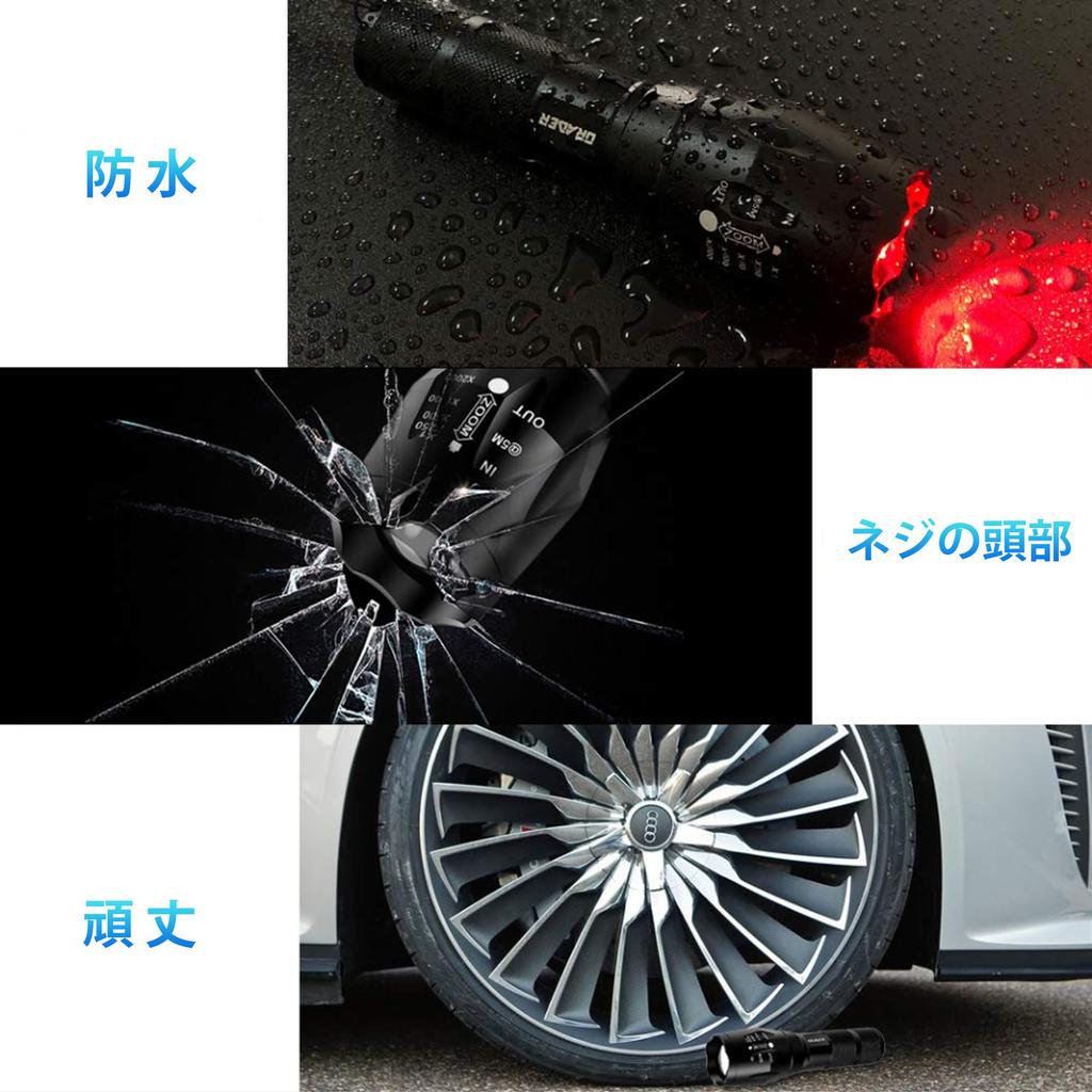 Waterproof LED Flashlight with Single and Convenient Powered by AAA Ideal for Night and Night Photography Powerful, Zoom, Mode, Switch, Batteries,