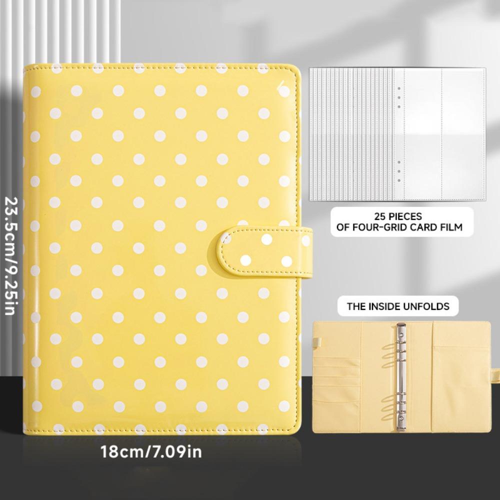 PU Leather Card Collector Album 6 Ring Refillable Notebook Binder New Photo Binder Book Idol Cards