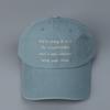 2026 Spring Summer New Korean Version Letter Embroidered Soft Top Curved Brim Sun Baseball Cap Washed Cotton Thin Sun Hat