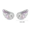 Glitter Bangs Clip Hair Pins Y2K Girls Headdress Double Angel Wing Shape Clip
