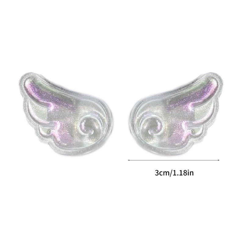 Glitter Bangs Clip Hair Pins Y2K Girls Headdress Double Angel Wing Shape Clip
