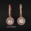 2026 New Arrival Trendy Halo Rose Gold Silver Color Korean Earrings Fashion Jewelry for Women Free Items Gift E5608