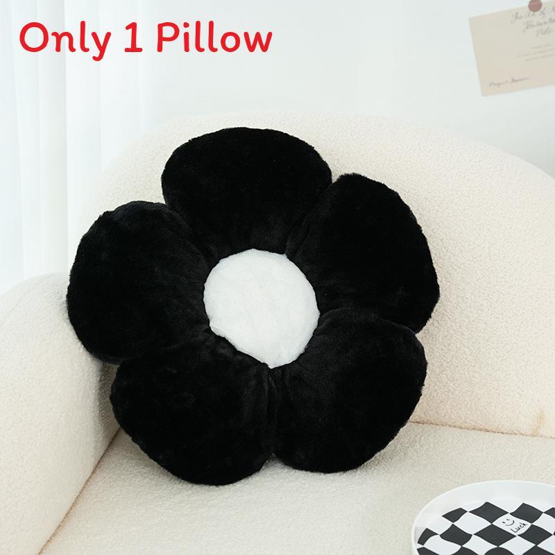 Modern Minimalist Flower Pillow With Plush Cover For Living Room Sofa Decor