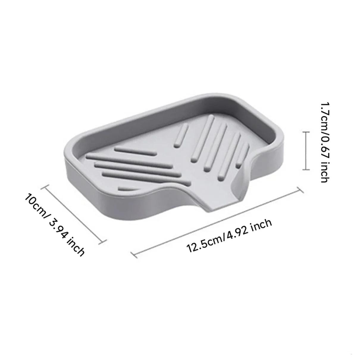 

45° Silicone Faucet Mat Kitchen Sink Tray Soap Dispenser Sponge Drain Pad Sink SplashDrying Mat Countertop Storage Tray SoapTray