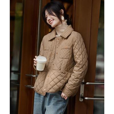 XWI Women's Diamond Quilted Lapel Cotton Jacket