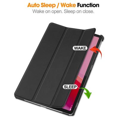 Pour Lenovo Tab M11/K11 Étui Support Tri-Fold Cuir PU Housse de Tablette avec Protecteur d'Écran en Verre Trempé 2.5D