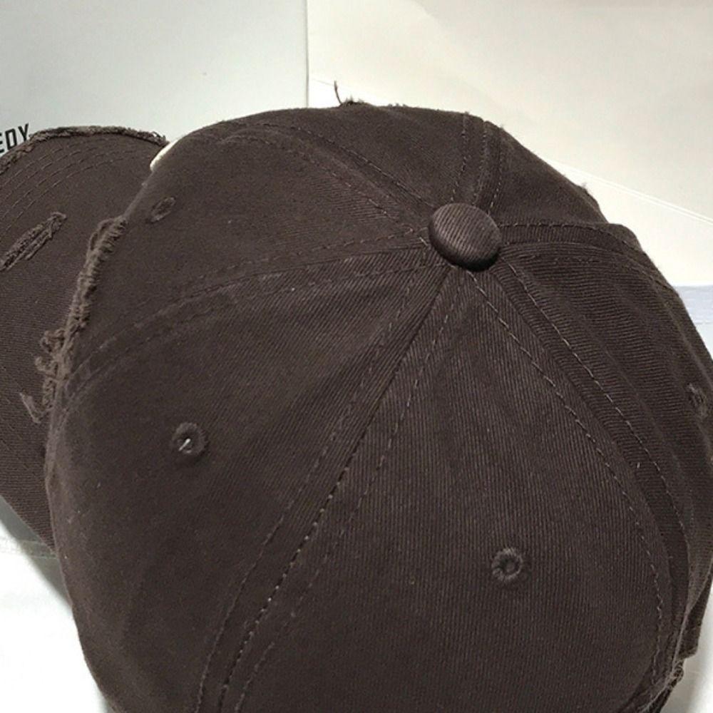 Cotton Vintage Duck Tongue Cap Adjustable Large Head Circlet Cap  Travel Beach
