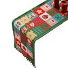 Polyester Weihnachts-Tischläufer Cartoon-Muster Tischflagge Esstischdecke Heimparty