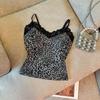 Lace Leopard Leopard Print Corset with Breast Pads Suspender Vest  Spring Summer
