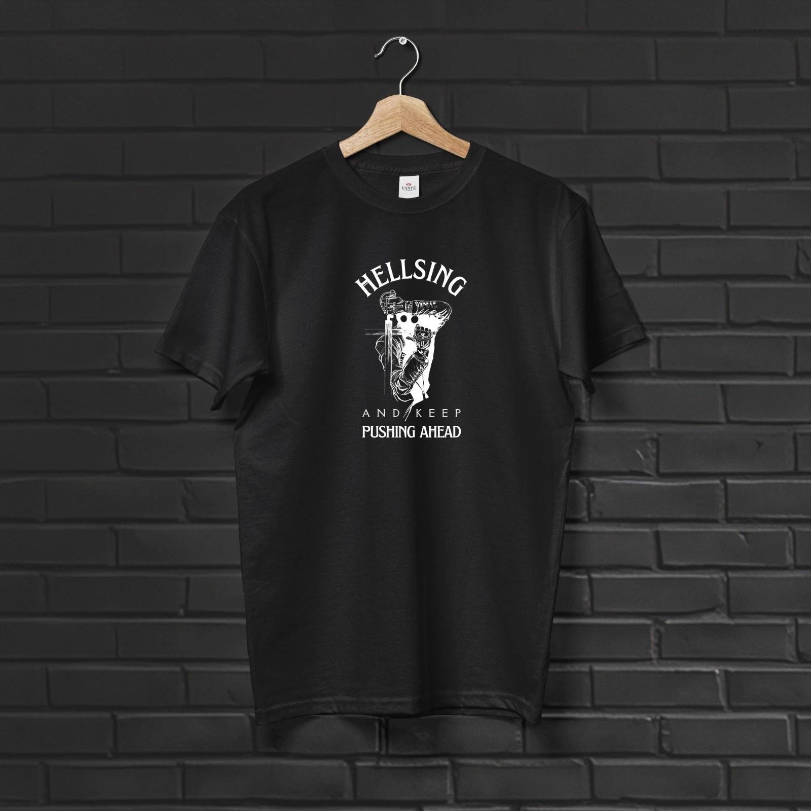 Alucard Keep Pushing Ahead T-Shirt Graphic Tee Mens Unisex Cotton Streetwear S