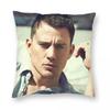 Channing Tatum Actor Square Pillowcase Polyester Linen Velvet Creative Zip Decorative Pillow Case Sofa Cushion Case