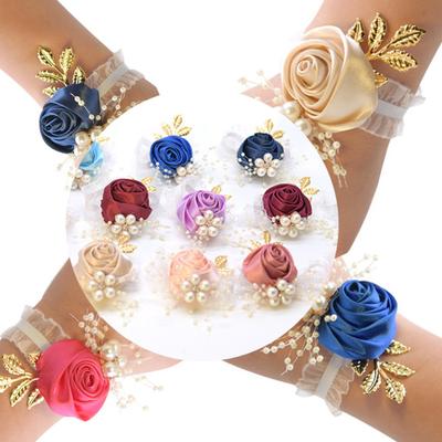 Accessories Polyester Corsage Wedding Wrist Flowers Bracelet Bridesmaid