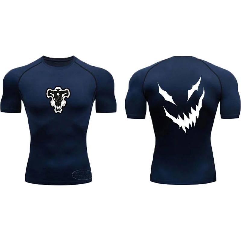 Men's Fitness Compression Quick-Drying Sports T-Shirt Summer Gym Cycling High Elasticity Sports Sweatshirt Casual Sweat Absorbing Tight Fit Top