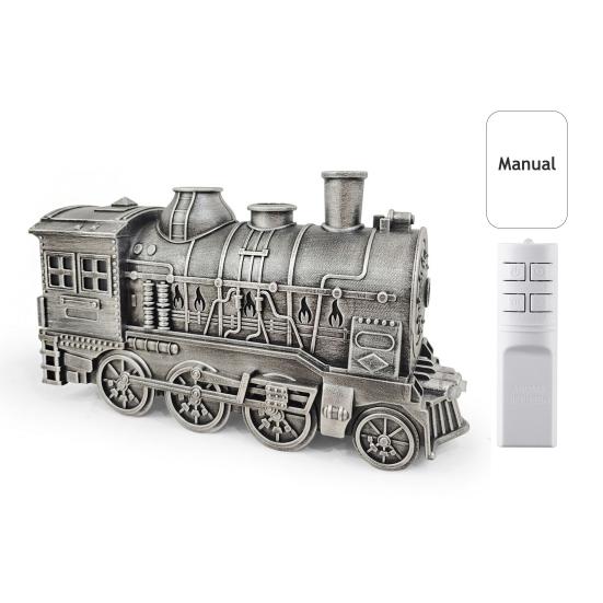 Large Capacity Mist Maker for Sleep Vintage Steam Train Aroma Diffuser, 300ml Ultrasonic Cool Humidifier with Dual Decorative Air Christmas