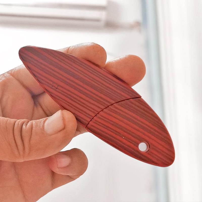 Little Fat Pig Knife Mini Pocket Knife Portable Wooden Fish Knife Wood Grain Knife Outdoor Portable Short Knife Kitchen Fruit Knife