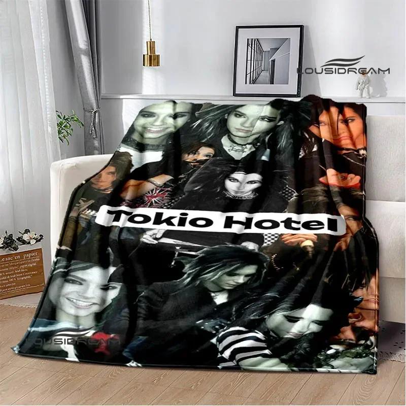 Rock band Tokio Hotel Printed blankets Picnic blanket Flange Warm blanket Home travel blankets bed linings birthday gift