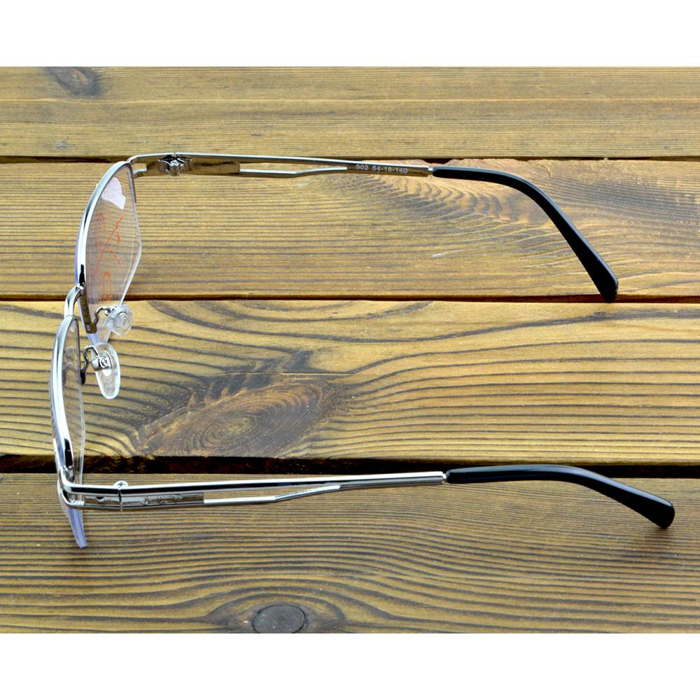 Прямоугольные прогрессивные мультифокальные очки для чтения в полуободке — фото 2