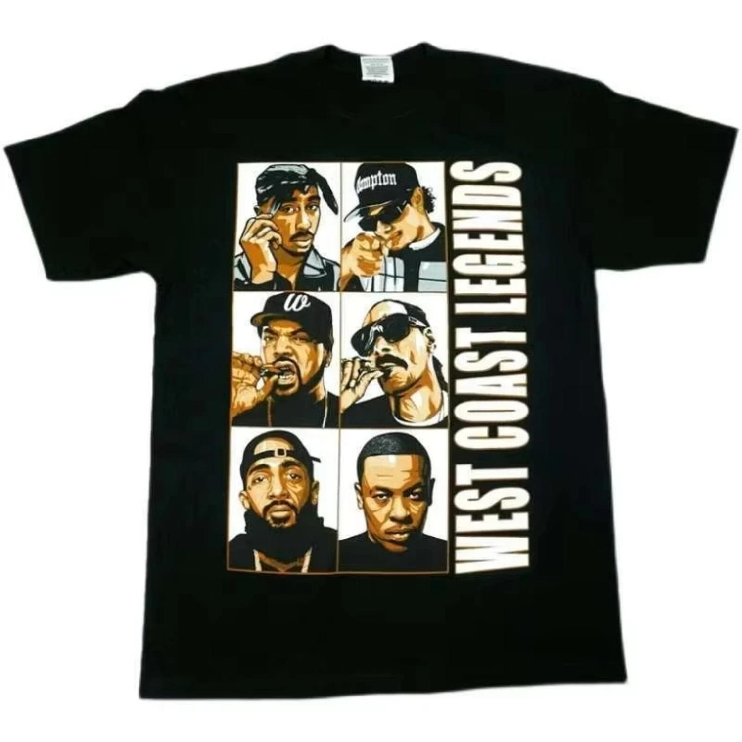 

WEST COAST RAPPER 2PAC 50Cent Rap OG Street Dance BBOY HipHop Short Sleeve T-Shirt Summer Men s and Women s Casual Top S разноцветный