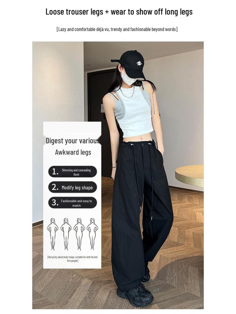 2026 Quick-Dry Women's Paratrooper Scythe Pants - Wide-Leg, Deconstructed Spring Summer Workwear