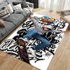 Area Rug, Skater Hoodie Graffiti Black Orange Blue Street Art Poster, Bedroom Decor, Non-Slip Mat