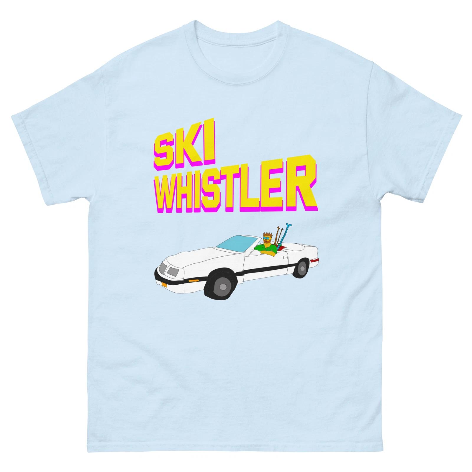 Лыжный Whistler Convertible, ретро-лыжник, смешное катание на лыжах, Унисекс классическая футболка L