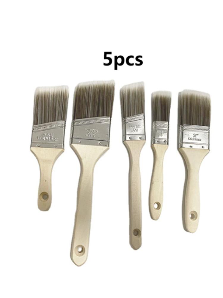 

5шт профессиональный набор кистей для покраски дерева деревянная плоская угловая кисть DIY декоративный инструмент для настенной мебели инструменты для покраски