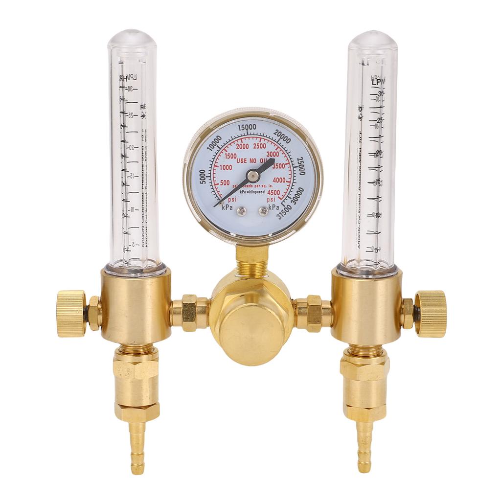 Argon Regulator Flowmeter Double Output 060CFH 04500PSI CGA580 Inlet Argon Flowmeter Gas