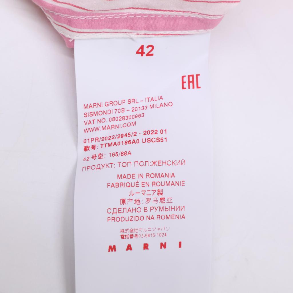 Marni [Domestic Regular/22Stainless Steel] TTMA0186A0 Striped Gradient Sleeveless Shirt/ Tops 42 Pink / WhiteUsed