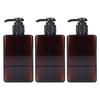 3Pcs Amber Brown Pump Bottle Leakproof Pump Head Travel Bottle Portable Lotion Container  Face Wash