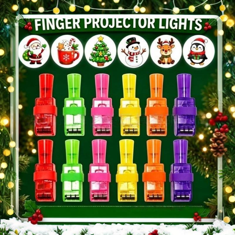 4/12Pcs Halloween Led Finger Lights Neon Party Favors Glow In The Dark Rave Party Supplies Goodie Bag Stuffers Box Prizes