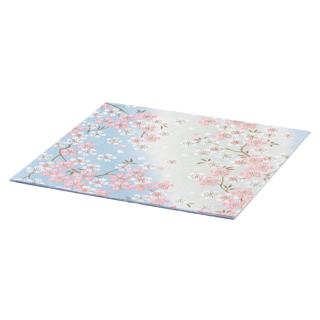 Kawasumi Washi Special Selection Blue Chiyogami Yuzen Washi 8 Patterns Hand-Dyed Paper, 15cm,