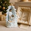 Traditional Nativity Figurine for Holidays Holy Family Statue, Christmas Tree Resin Ornament, Hand-Painted Religious Home Decor Housewarming Tabletop