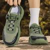 Men's Breathable Rotating Shoelaces Casual Shoes Summer Soft-sole Non-slip Outdoor Hiking Walking Shoes Fashion Joker Flat Shoes