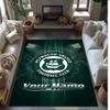 Plymouth Argyle FC Printed Crystal Velvet Rug Non‑Slip Crystal Velvet Carpet For Sofa Bedroom Indoor Home Decoration