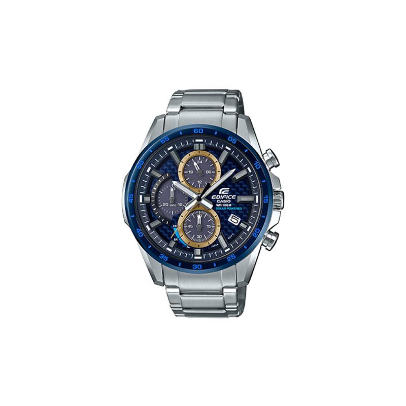 

Casio EDIFICE series racing instrument solar quartz movement stainless steel strap Japanese and Korean watch men s watch silver EQS-900BCD-2AVUPRD