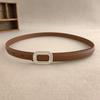 Womens Style Minimalist Derma Waist Belt Metal Buckle Dress Suit Belt Shapewear