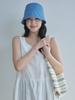 Olinkeompeulliteu Dot Denim Moon Bucket Hat