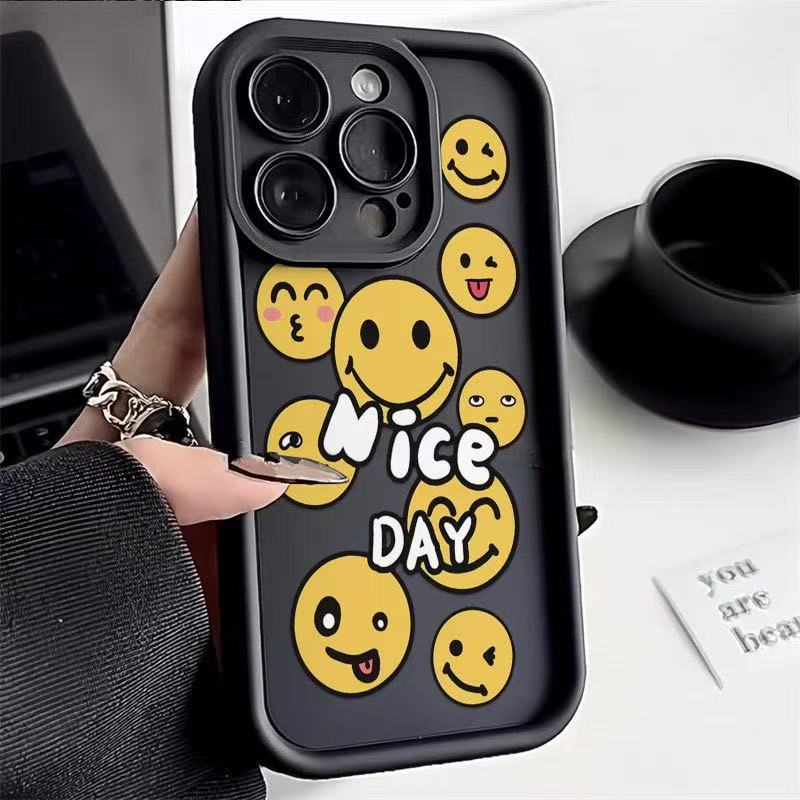 Many Smiling Faces In Europe and the United States Are Suitable for Iphone16pro Mobile Phone Case Apple 15 Anti-drop 14/13promax New 12.